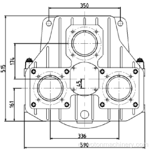 Caja de transferencia de un punto tres